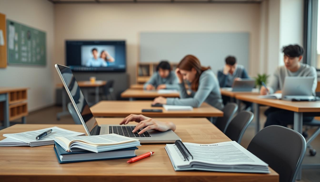 Modern university campus for students